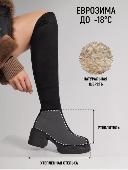 Новые ботфорты замшевые