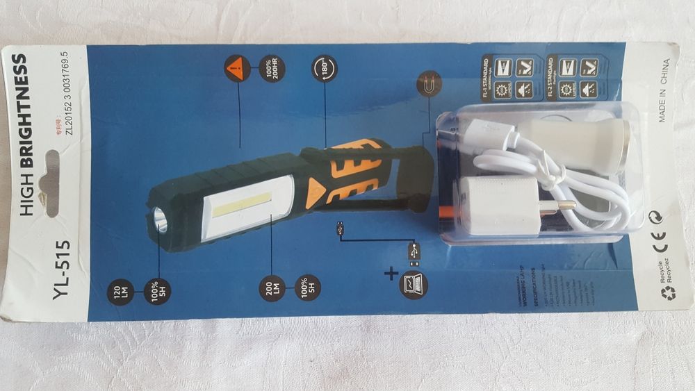 Lanterna Led cu magnet Working Lamp Usbrechargeable