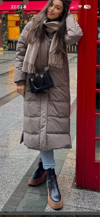 Дълго дебело зимно яке ЗАРА