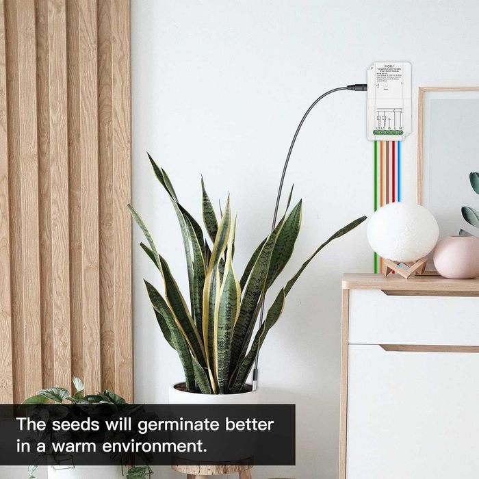 MOES WiFi реле със сензор за температура и влажност 16А