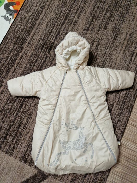 Зимний конверт-комбинезон на овчине 0-6 мес.