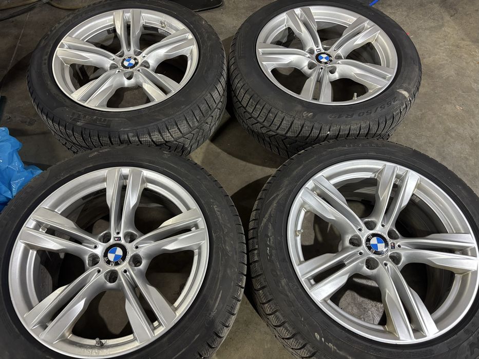 4бр оригинални 19ки Бмв Х5 Х6 2016г  с зимни гуми Пирели 255/50