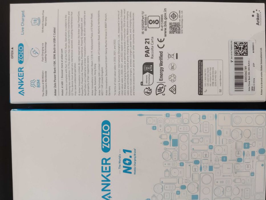 Външна Батерия , Anker Zolo Power Bank, 10,000mAh 30W High-Speed