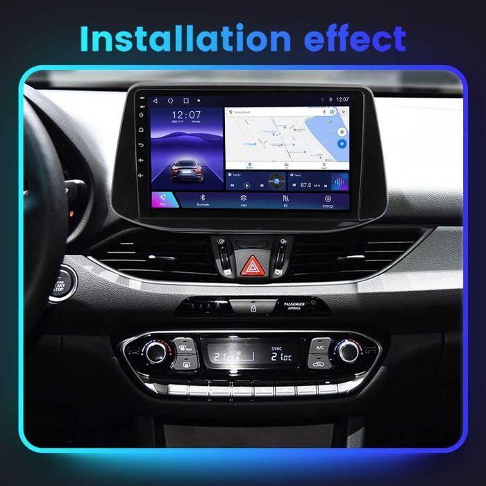 Navigatie Android 14 Hyundai i30 2017+ 1/8 Gb Waze CarPlay CAMERA