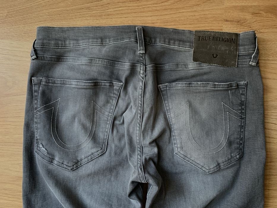 Blugi True Religion barbati gri, model Rocco, masura 36