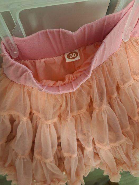 Пола за малко момиченце 90р., цвят розова праскова