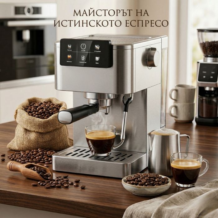 Професионална еспресо машина 20 бара с PID и Thermoblock - 5 в 1
