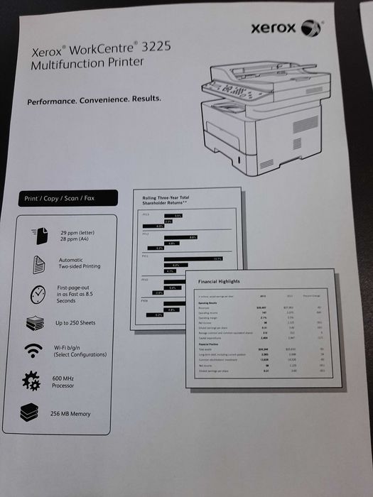 multifunctional laser alb negru A4 Xerox WorkCentre 3225