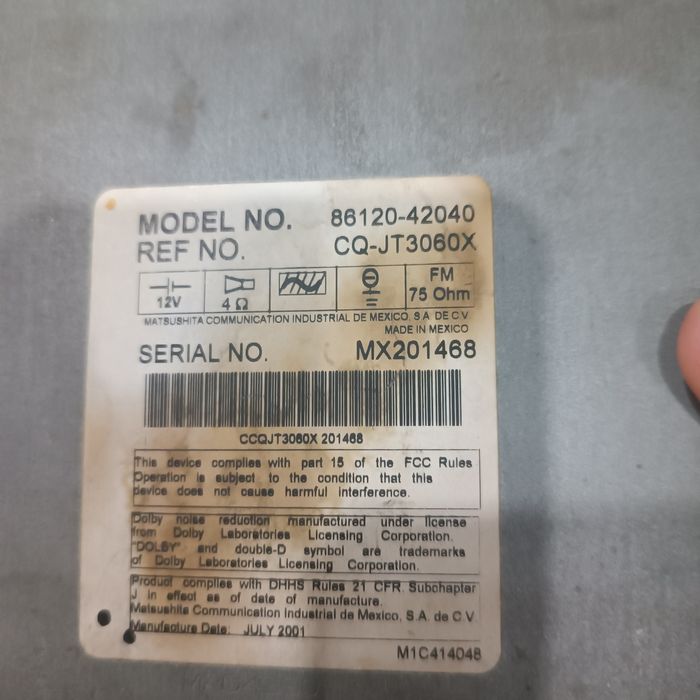 Продам автомагнитолу на Рав4