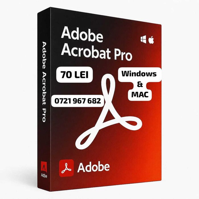 Licenta Adobe Acrobat Pro originala  permanenta serial ley oficiala documente PDF WINDOWS &MAC  Livrare mail in orice judet /oras