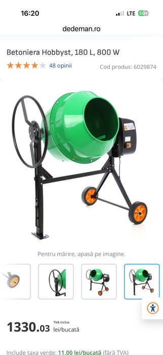 Betoniera 180 Litri
