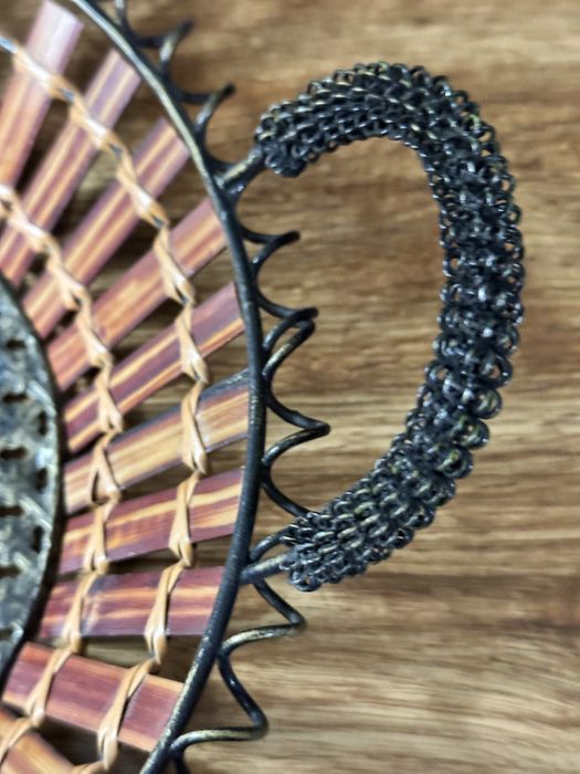 Ръчно изработена стилна фруктиера|поднос- желязо и дърво