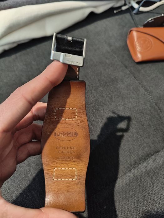 Ceas Fossil JR-9991 Original - Curea Piele Autentică (Cuff Style)