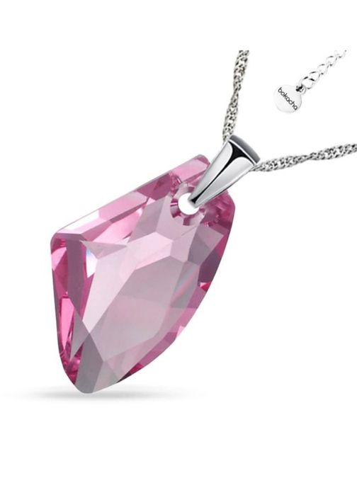 Колие с кристали Swarovski® GALACTIC 19мм Light Rose - Розов