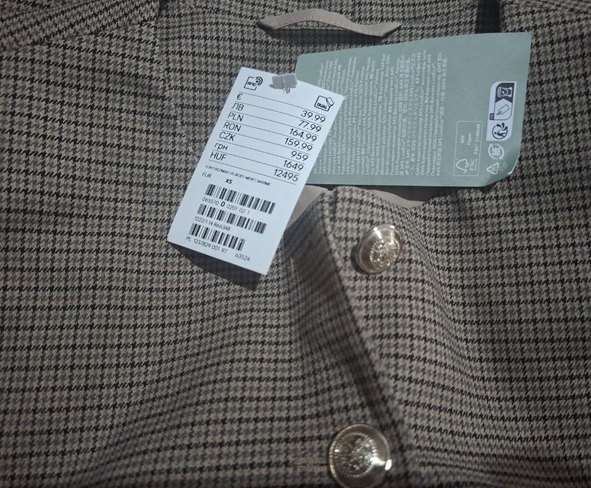 Sacou H&M nou cu eticheta