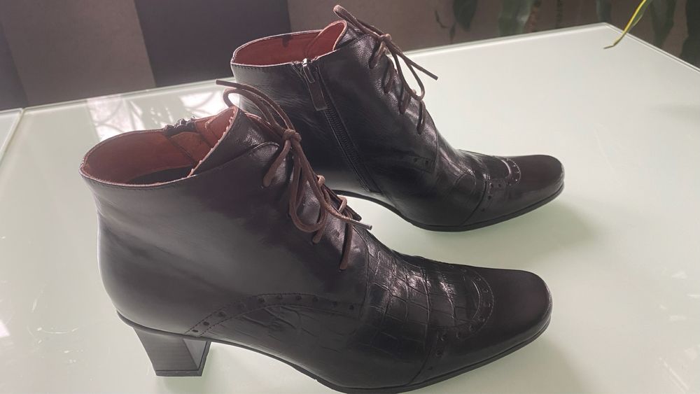 Ботильоны кожаные