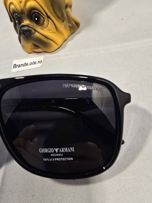 Ochelari de soare polarizati Emporio Armani, negri, P999, made in Italy