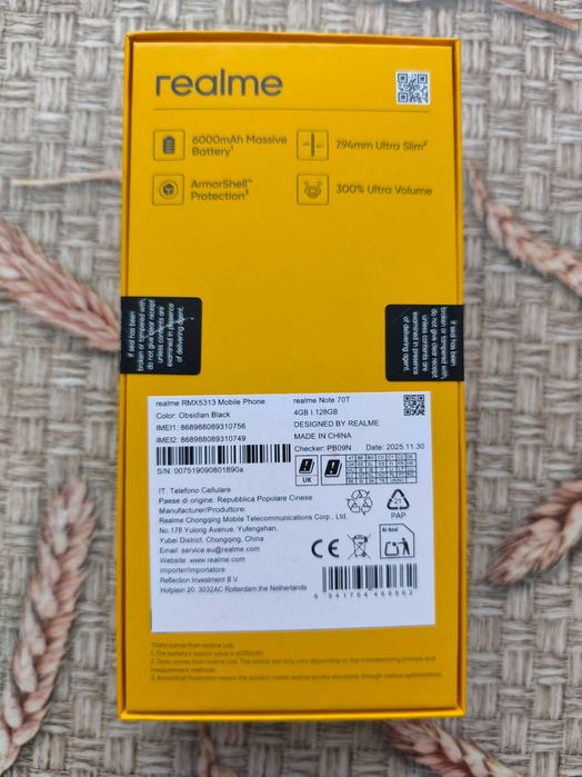 Realme note 70t