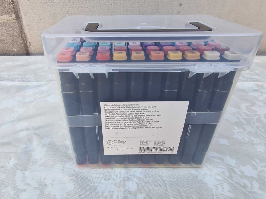 Markere Artistice cu 60 Culori, Dual Tip, Permanent, Multicolor, copii