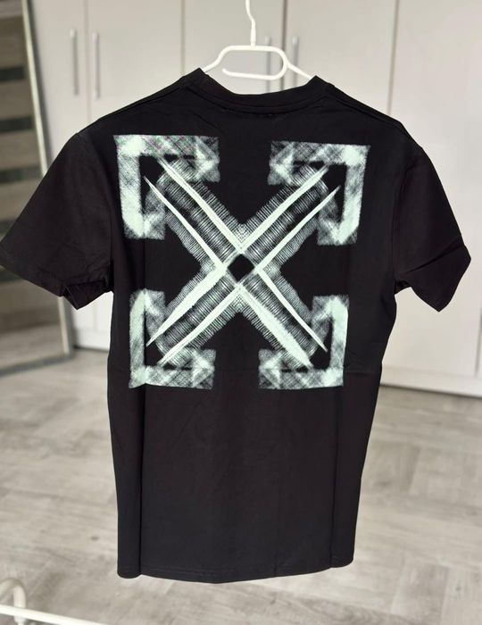 Tricou alb Off-White nou, cu eticheta