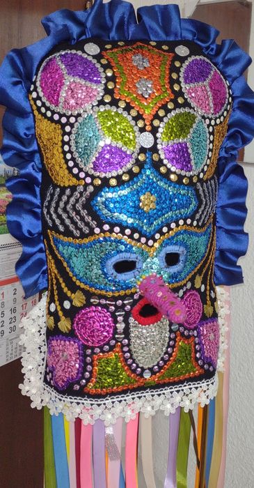 Кукерска маска, гугла капашон,, ръчна изработка, уникат, Сурва, Кукерл