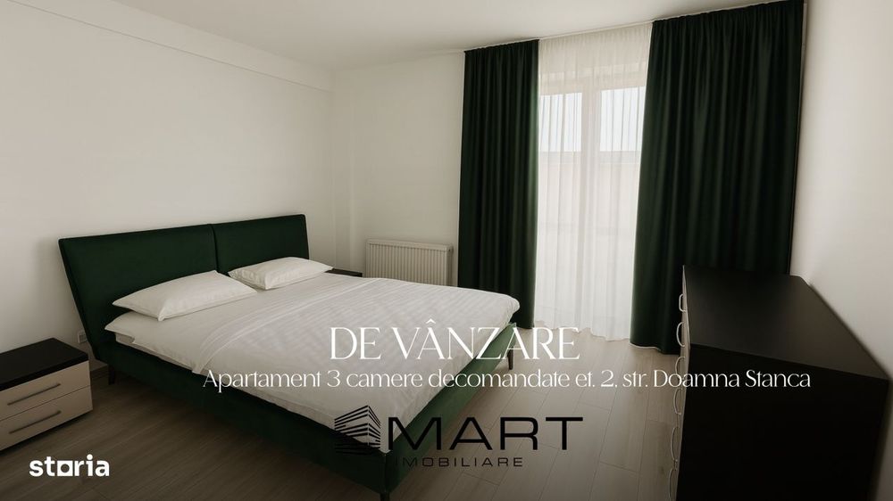 Apartament 3 camere, etaj 2 cu lift zona Doamna Stanca