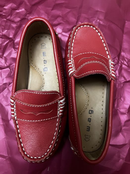 Кожаные лоферы унисекс 30