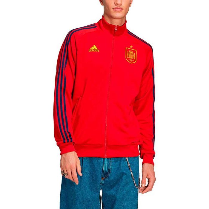 bluza trening barbat spania marimea L ADIDAS FEF DNA SPAIN Zip-Front