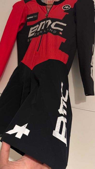 Salopeta pantalon barbati BIBshort compleu tricou BMC rosu negru M