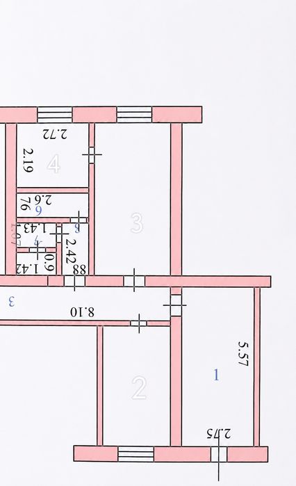 Продам коммерческие помещения 42.3м² напротив ж/д вокзала