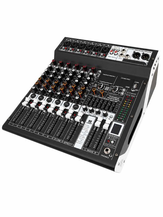 Activ mixer audio 6 canale 2 x 400W PM6C Stereo 99 Efecte digital DSP cu amplificator Bluetooth USB