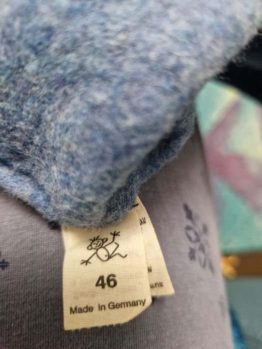 Cagula fleece din lana merinos Pickapooh Mara Albastru Jeans