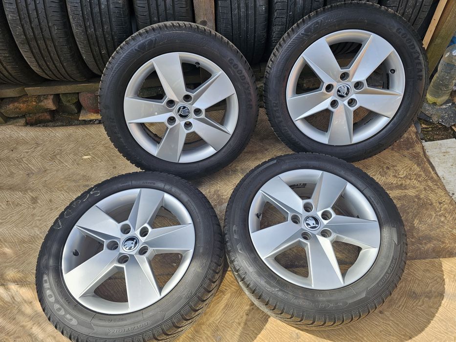 Jante aliaj 16" Skoda Octavia 2/3/4 Volkswagen cu anvelope 205/55/16