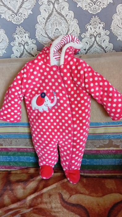 Комбинизон 0-6 месяцев теплый на осень весну