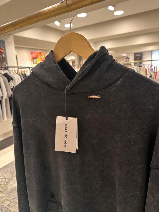 Hoodie Hanorac Balenciaga washed-bumbac 100%