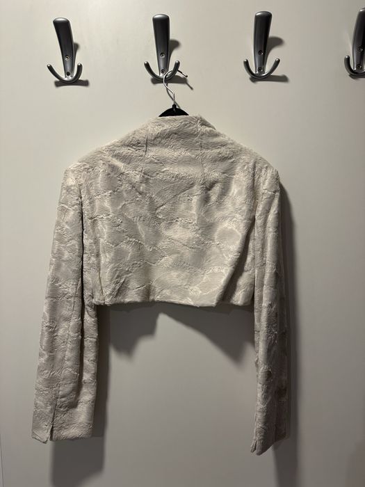 Болеро от еко кожа на Естела в бял цвят