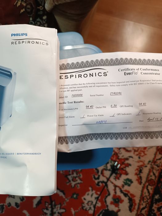 Aparat philips pentru oxigen