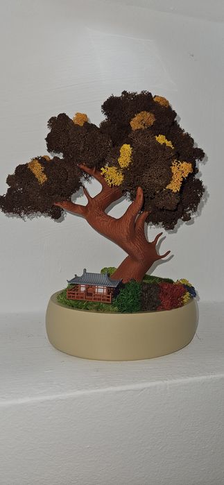 Bonsai din Pla printabil si licheni stabilizati