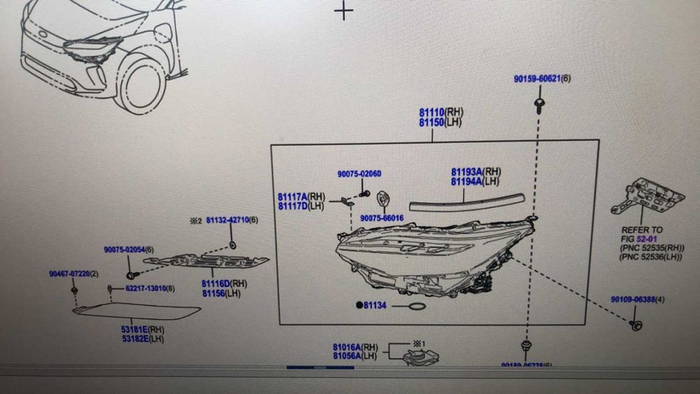 Ляв фар за Toyota BZ4X full led