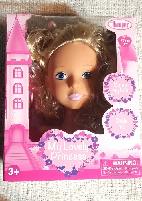 Păpușă - cap pentru coafat  Bayer - My Lovely Princess, 21 cm