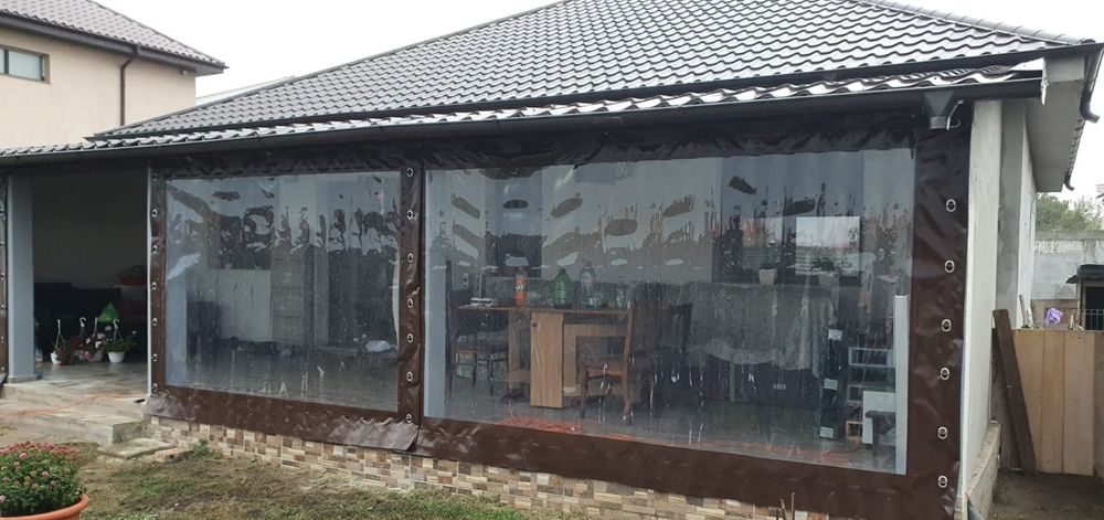 Inchidere foisoare terase cu folie transparenta antivant