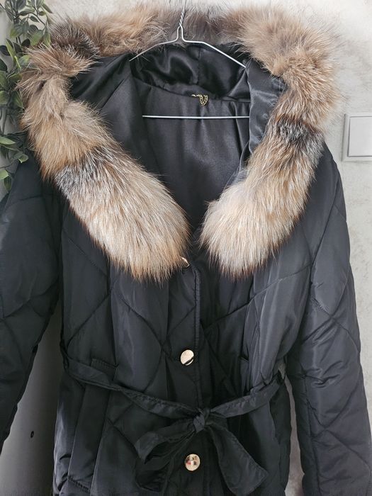 Geacă cu blană de vulpe, 44 / 2XL