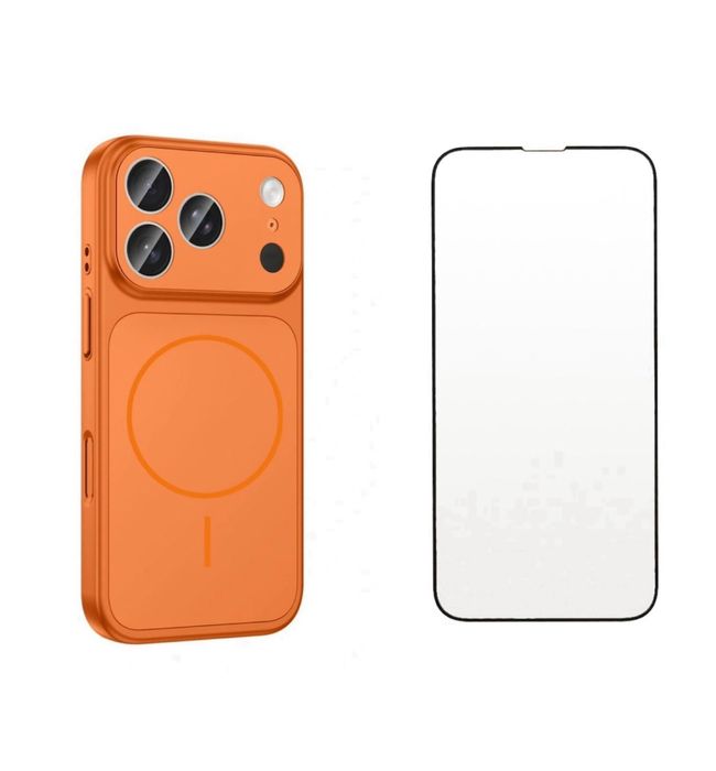 Husa Magsafe TPU + Folie Sticla Iphone 17/17 PRO/17 PRO MAX/17 AIR