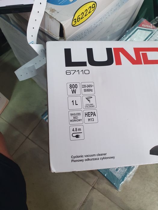 Вертикална прахосмукачка LUND, 800 W, 1 L