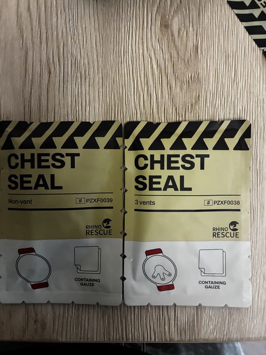 Заглавие: Комплект оклузивни превръзки Rhino Rescue Chest Seal (Vented + Non-vent)