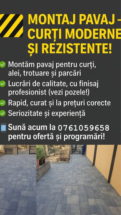 Montaj pavaj rigole si borduri