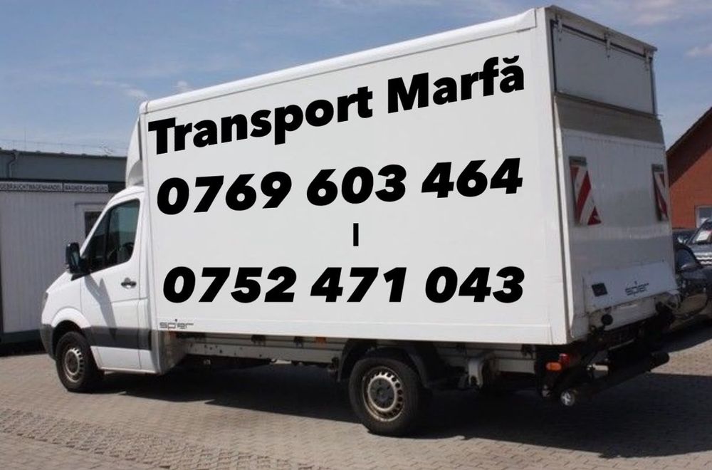 Transport marfă cu dubă + lift hidraulic
