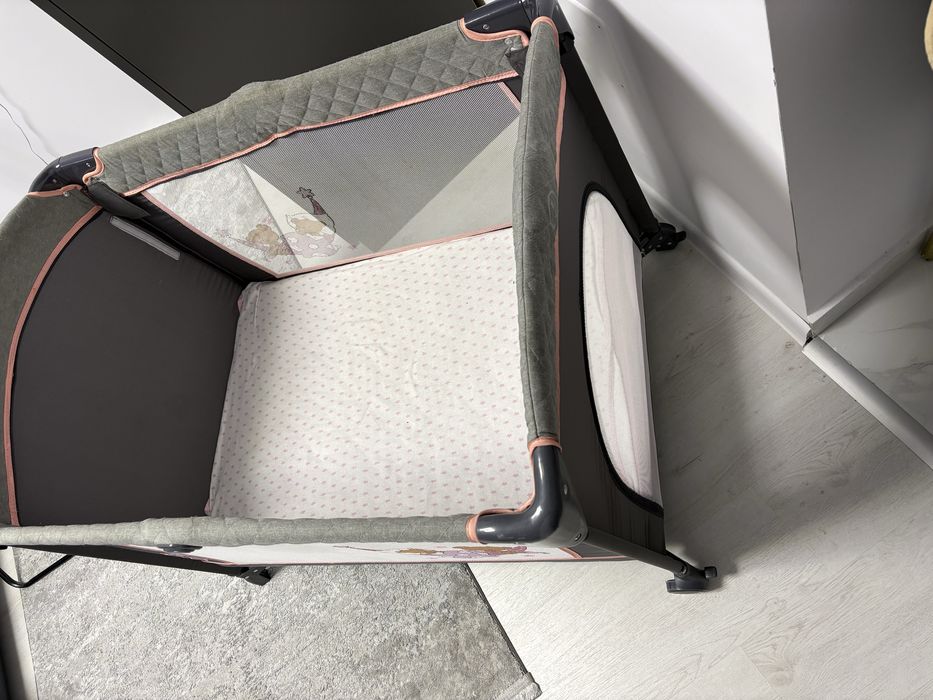 Patut bebelusi 0-3 ani bebe royal pliabil cu saltea din cocos inclusa