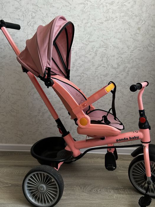 Велосипед с ручкой для девочки