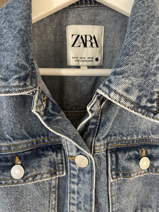 Zara дънкова миди рокля